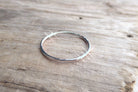 Hammered Stacking Rings Trio - Thin 1mm Bands In Silver, 14k Gold Fill, or Rose Gold Fill