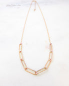 Rose Gold Fill Paperclip Chain Necklace