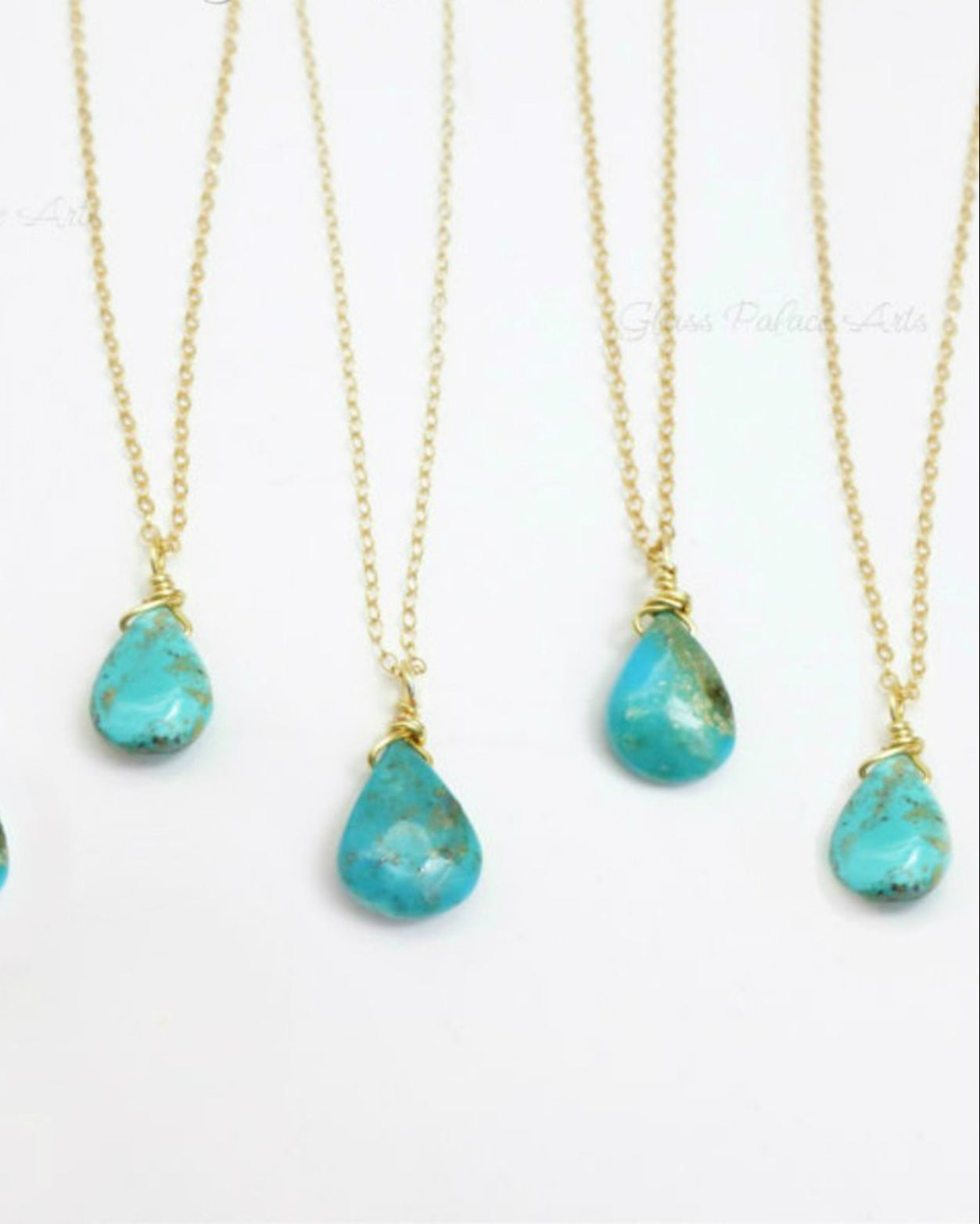 Genuine Sleeping Beauty Turquoise Teardrop Necklace