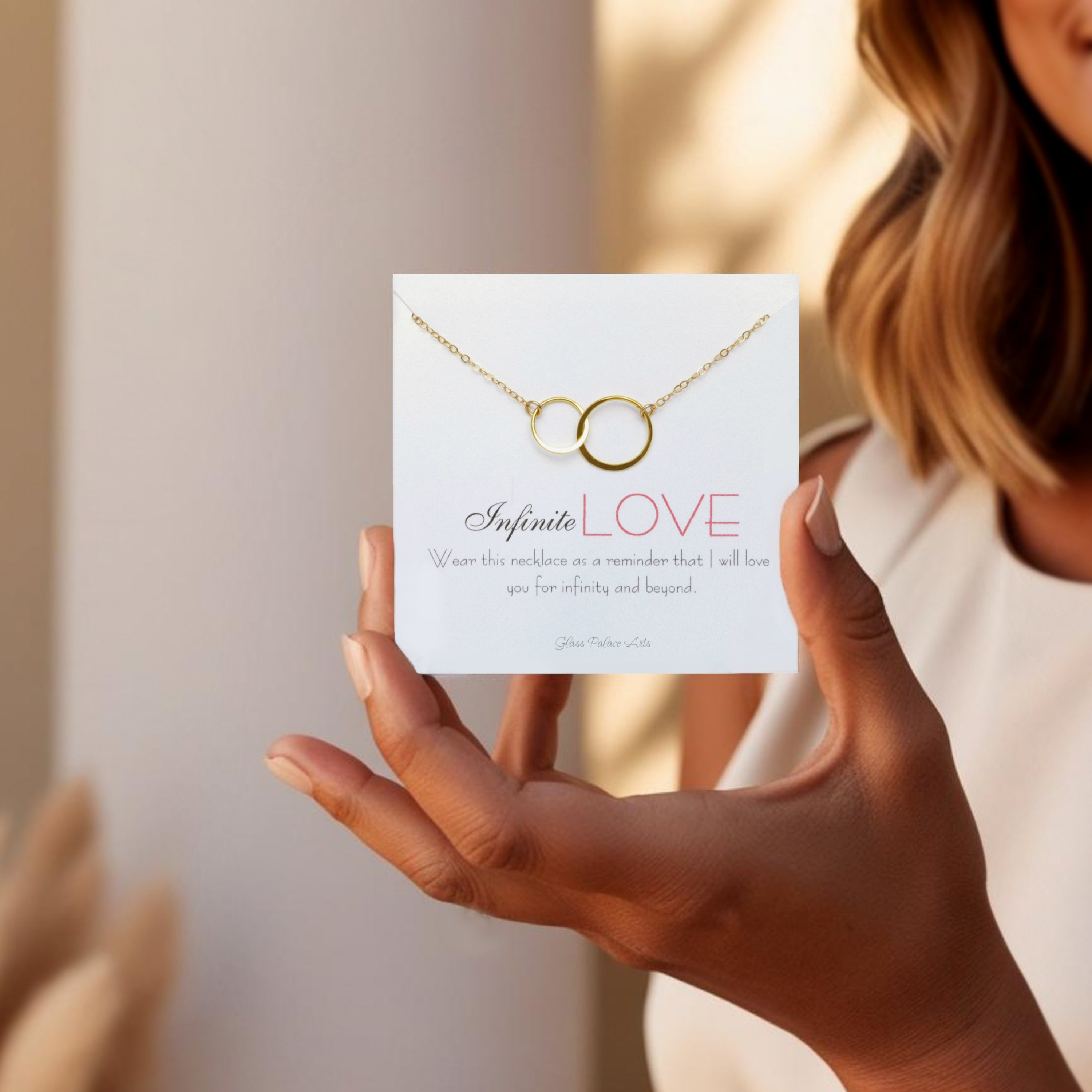 Infinite Love Infinity Necklace For Women On Message Card