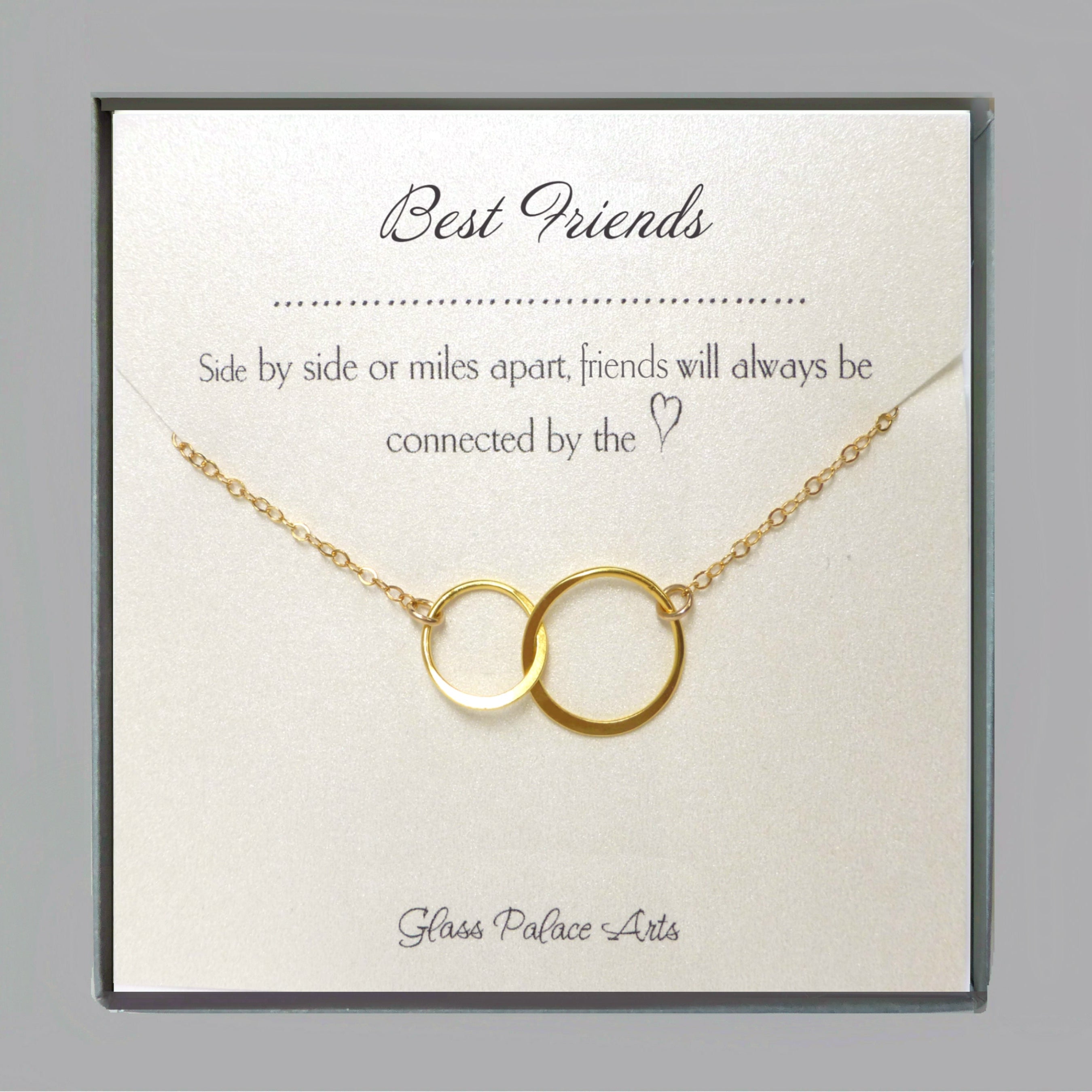 Infinity Necklace With Best Friend Message Card