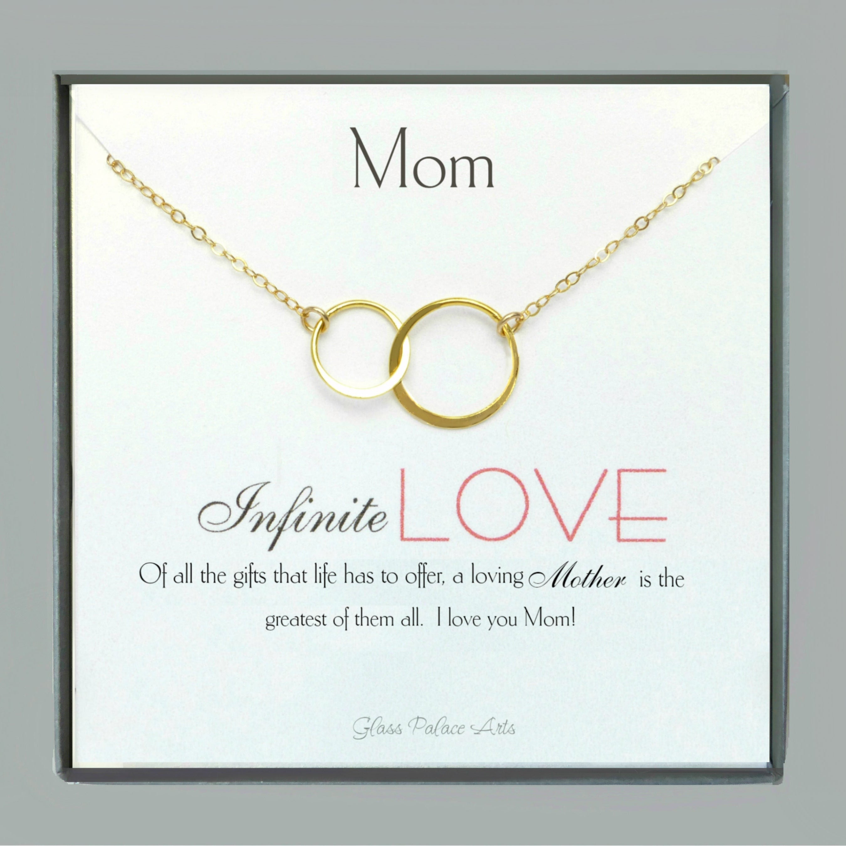 Infinite Love Necklace For Mom With Interlocking Circles