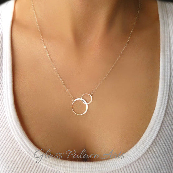 Infinity Circle Necklace For Sisters On Message Card