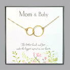 Mom And Baby Necklace Gift For Mom To Be - Sterling Silver, Gold, or Rose Gold