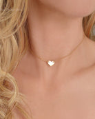 Personalized Heart Choker Necklace For Women - 14k Gold Fill