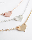 Personalized Heart Choker Necklace For Women - Sterling Silver, 14k Gold Fill or Rose Gold