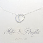 Infinity Necklace With Two Circle Pendants On Mother Daughter Card