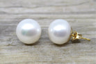 Freshwater Pearl Stud Earrings For Women - 14k Gold Fill