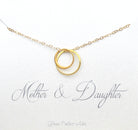 Infinity Necklace With Two Circle Pendants On Mother Daughter Card