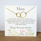 Two Circle Infinity Necklace For Mom With Message Card