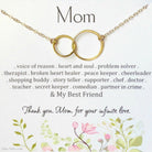 Two Circle Infinity Necklace For Mom With Message Card