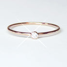 Small Cubic Zirconia Solitare Ring For Women - 14k Gold Fill, Rose Gold or Sterling Silver