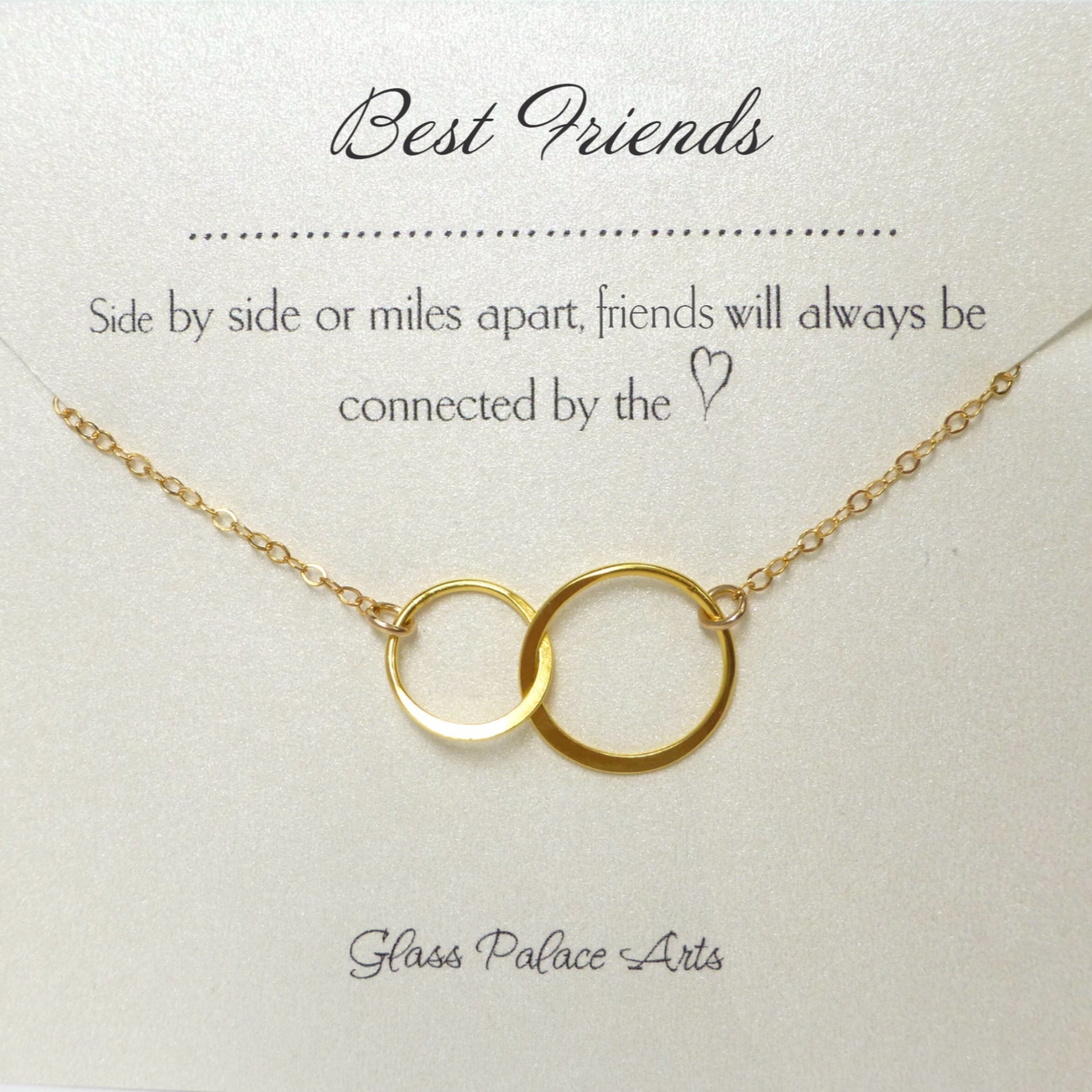 Infinity Necklace With Best Friend Message Card