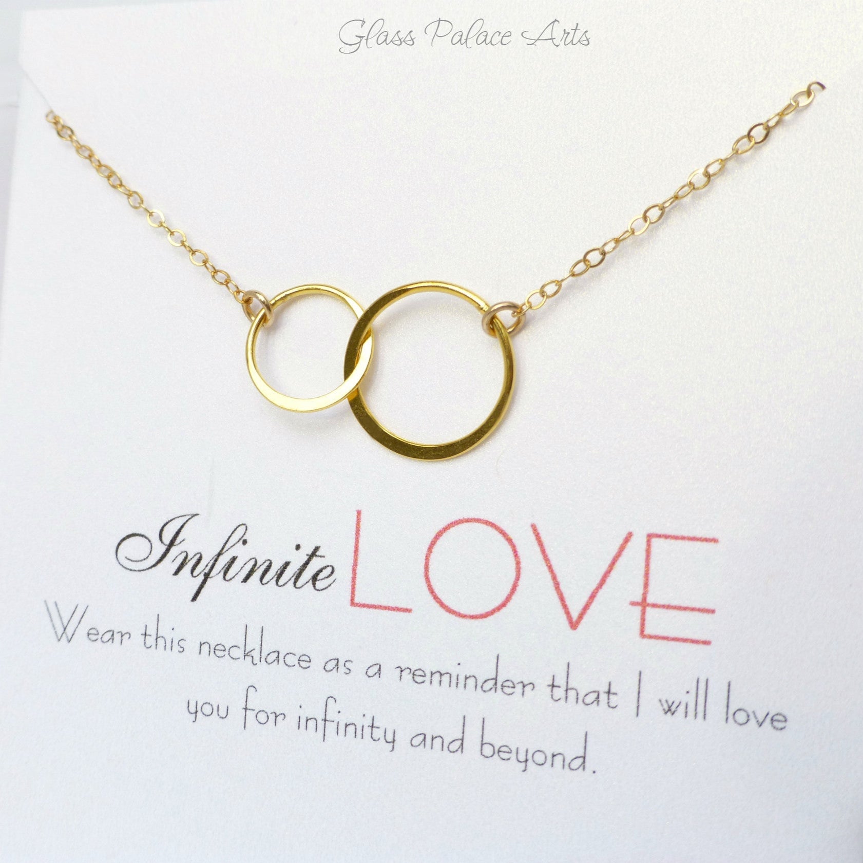 Infinite Love Infinity Necklace For Women On Message Card