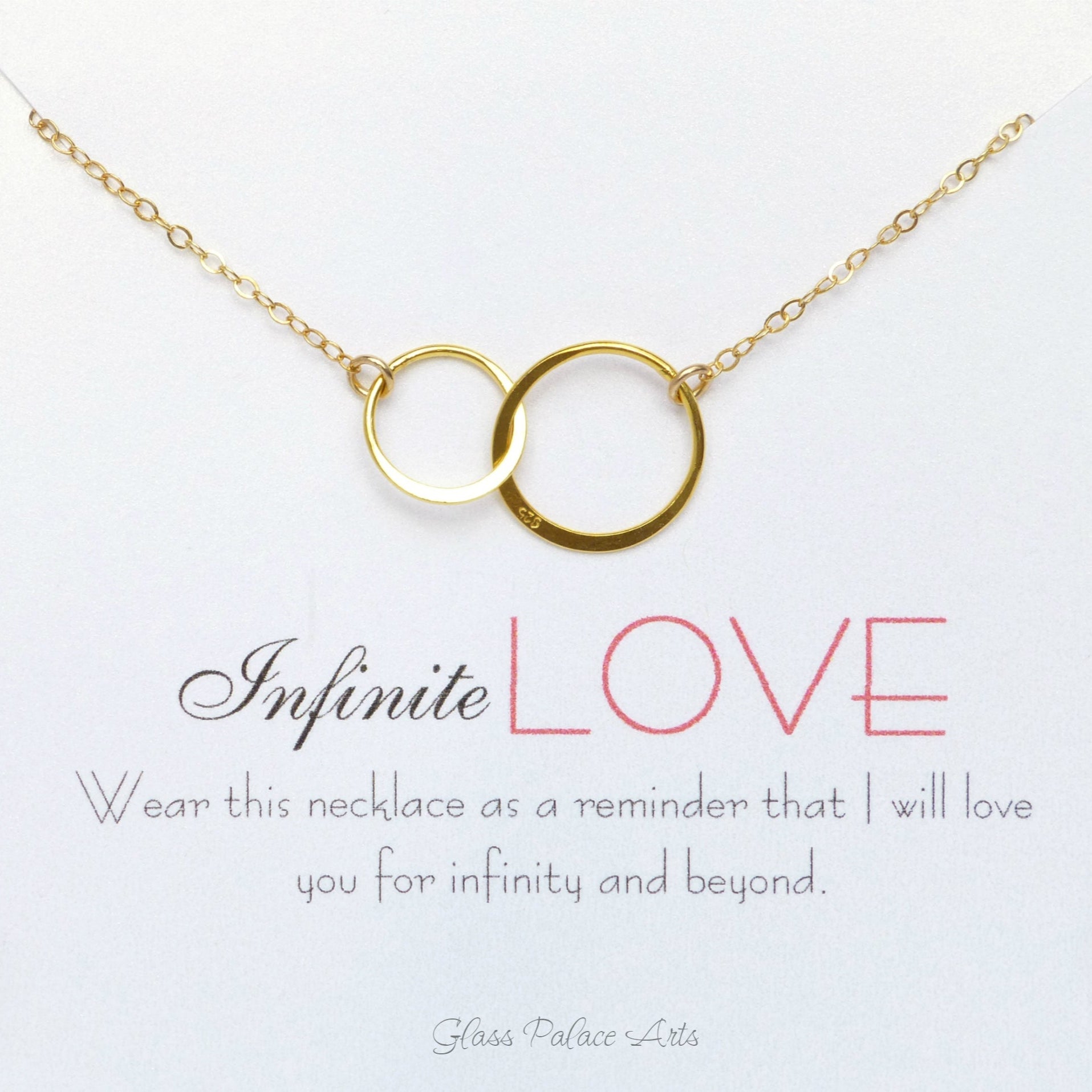 Infinite Love Infinity Necklace For Women On Message Card