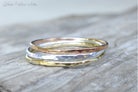 Hammered Stacking Rings - Silver, 14k Gold Fill or Rose Gold Fill