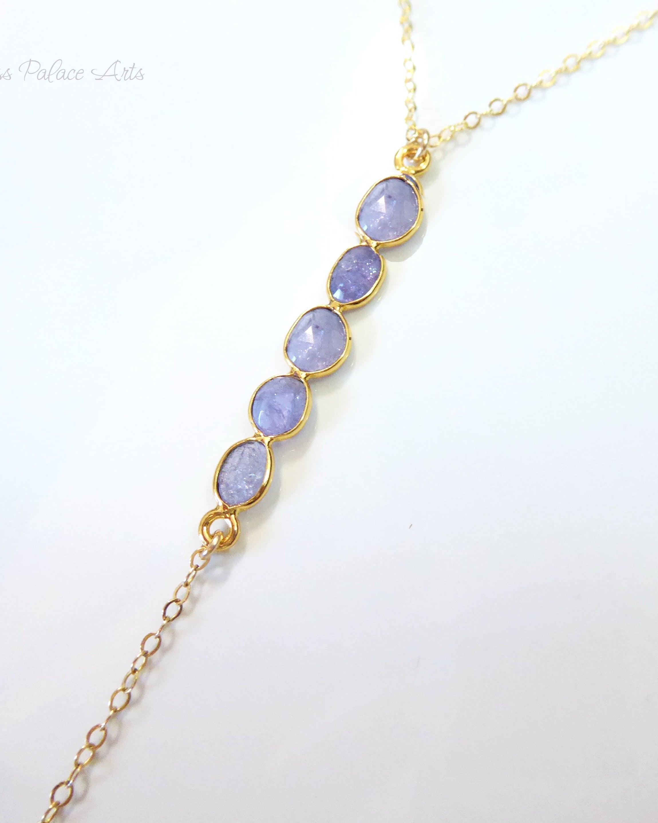 Tanzanite Pendant  Lariat Necklace For Women