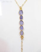 Tanzanite Pendant  Lariat Necklace For Women