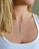 Tanzanite Pendant  Lariat Necklace For Women