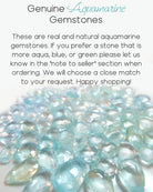 Genuine Aquamarine Teardrop Necklace ~ March Birthstone Gemstone Jewelry