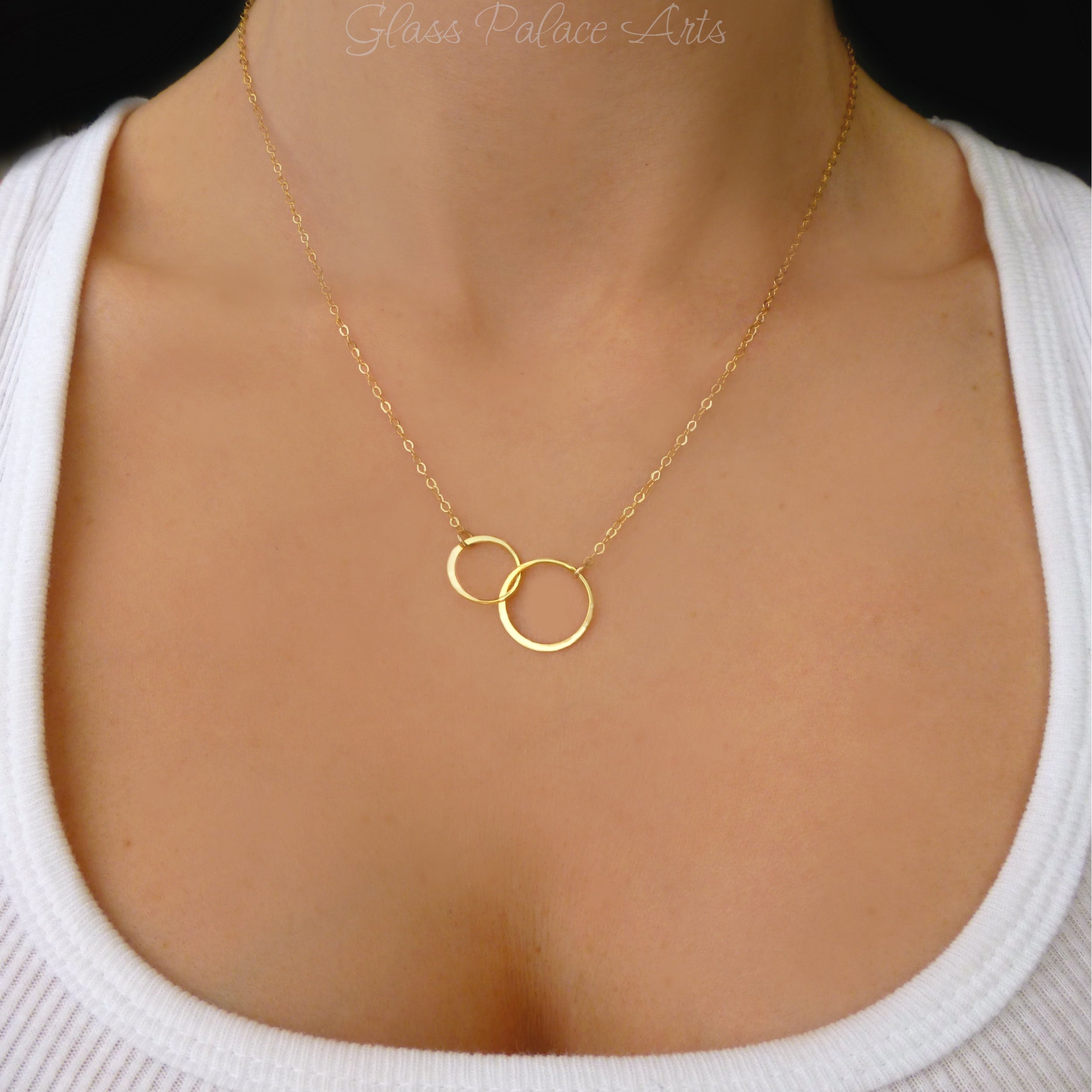 Infinity Circle Necklace For Sisters On Message Card