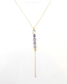 Tanzanite Pendant  Lariat Necklace For Women