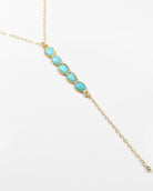 Long Turquoise Pendant Lariat Necklace For Women