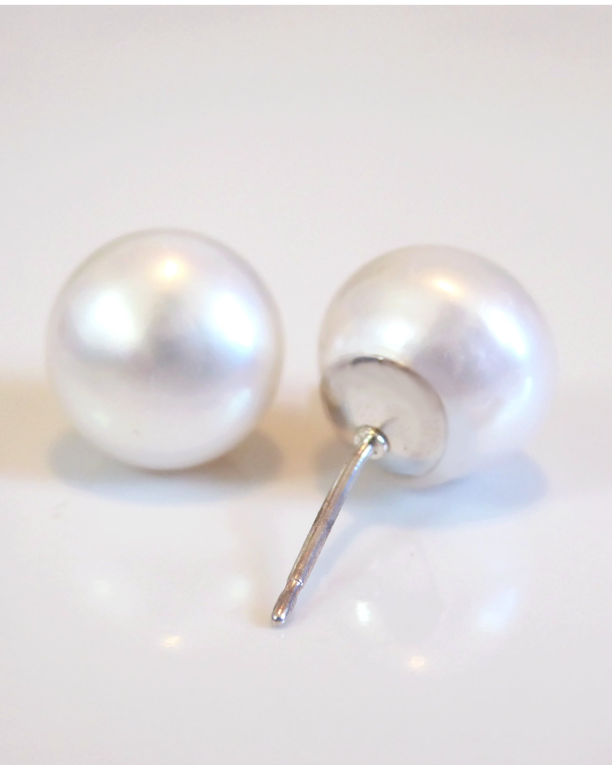 Freshwater Pearl Stud Earrings For Women - Sterling Silver